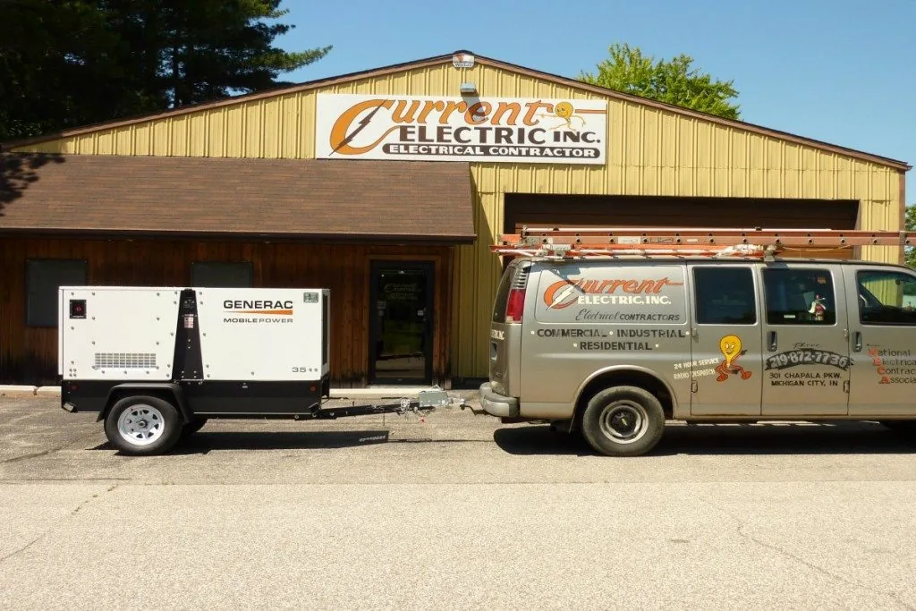 Current Electric mobile generator installation