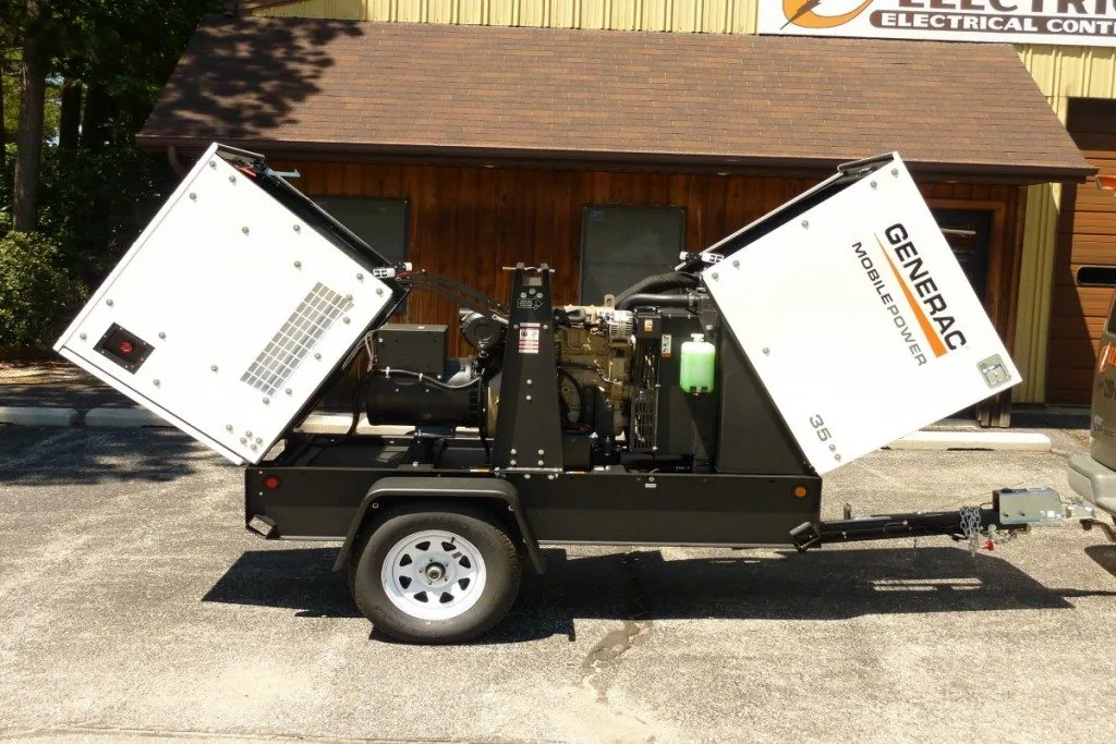 Open Generac mobile generator