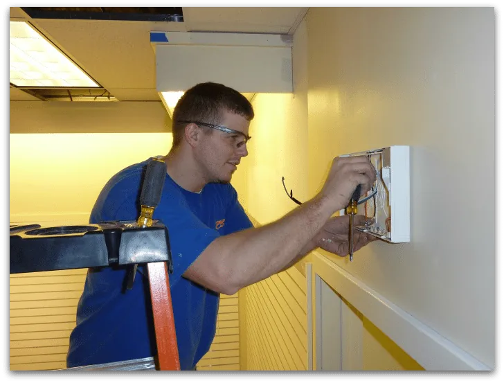 Current Electric electrician at work